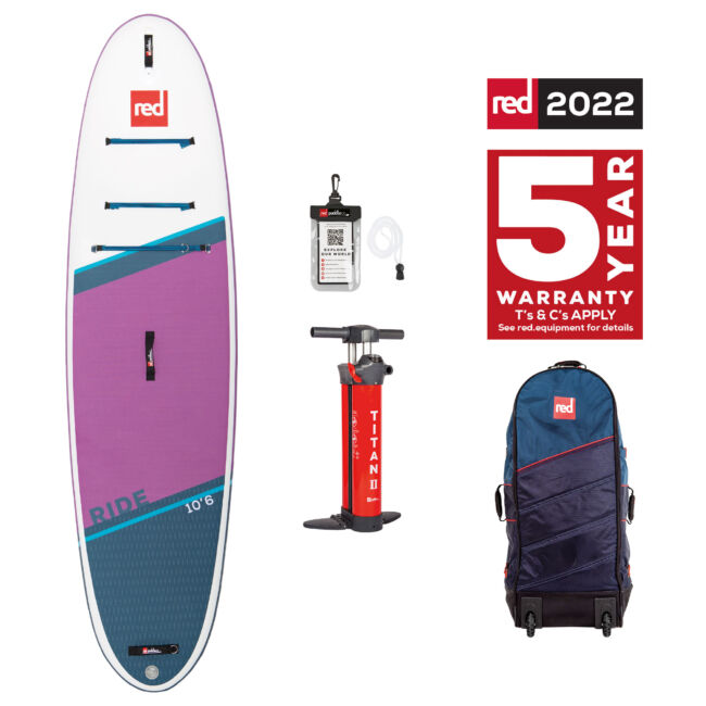 Red Paddle Co, 10´6 Ride MSL - Violett, SUP-bräda - sup bräda Ride 106 SE USA Package 2022