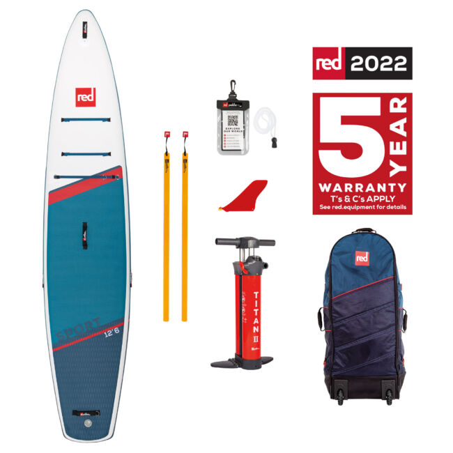Red Paddle Co, 12´6 Sport MSL, SUP-bräda - sup bräda Sport 126 USA Package 2022