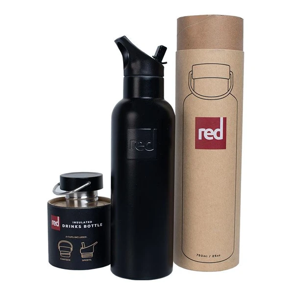 Red Original Co, isolerad dryckflaska - Svart - red original black insulated drinks bottle studio grande cropped