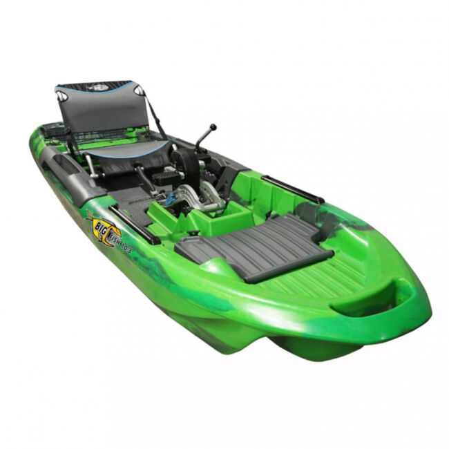 3 Waters Kayaks, Big Fish 103 med Pro Fish Pedal Drive - 3 waters kayaks big fish 103 pro fish drive green flash