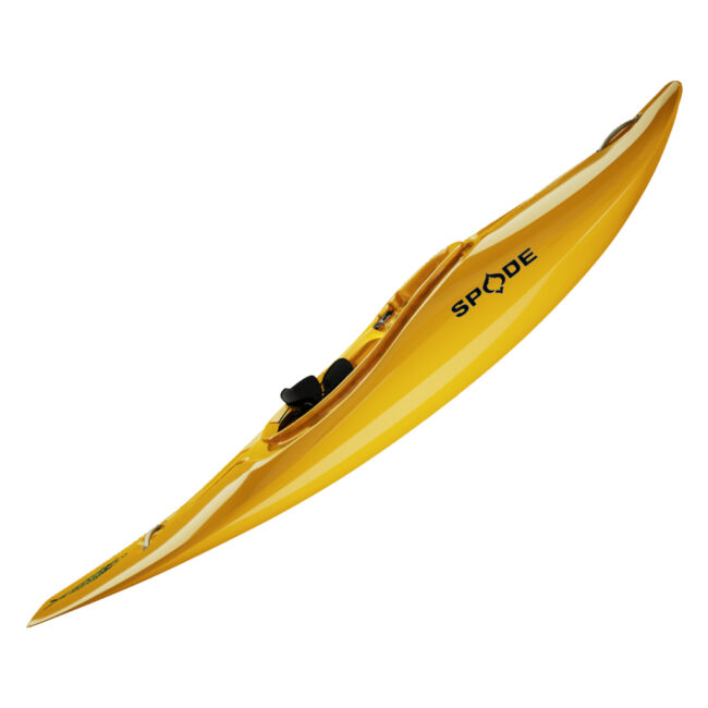 Spade, Barracuda, forskajak half slice - Spade kayaks Barracuda Yellow forskajak