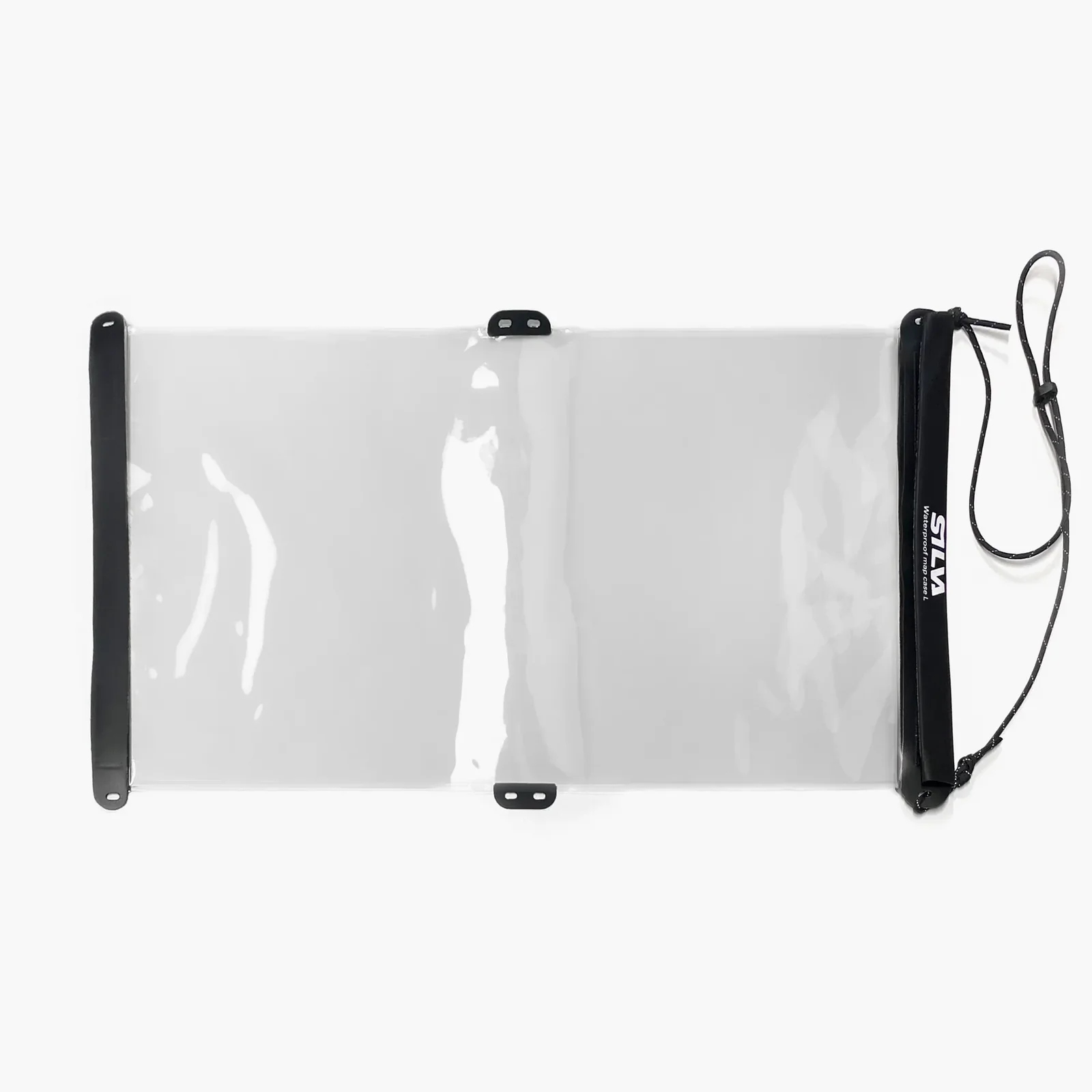 Waterproof lite map case L - Silva Waterproof Map Case Large är ett slitstarkt och vattentätt kartfodral som håller kartor och mobiltelefon skyddade mot vatten, smuts och väta. Med IPX7-klassning, roll-top-stängning, transparenta sidor och pekskärmskompatibelt material är det ett självklart tillbehör för kajak, SUP, packrafting, vandring och andra friluftsäventyr.