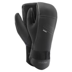 NRS Toaster Mitts kombinerar en traditionell vantmodell med 3 mm neopren på handryggen. Ytan är titanlaminerad och vattenavvisande, så vattnet rinner av och avkylningen genom avdunstning minskar. Insidan har ett hydrofobt Graphene-foder som är lätt även när det är blött och torkar snabbt.
